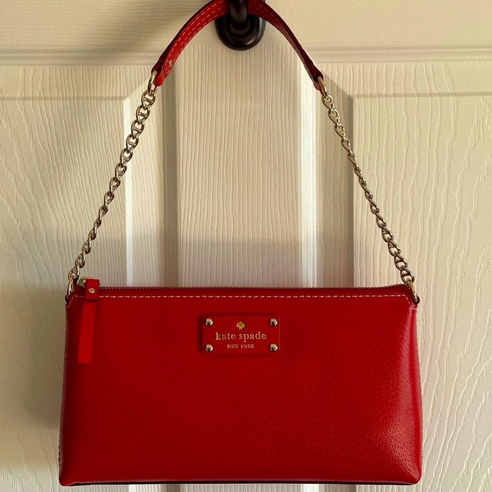 NWOT Kate Spade Wellesley Leather Red Shoulder Bag